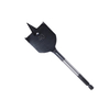 Black Oxided Quick Change Hex Shank Tri-Point Flat Wood Spade Drill Bit with Contoured Spurs