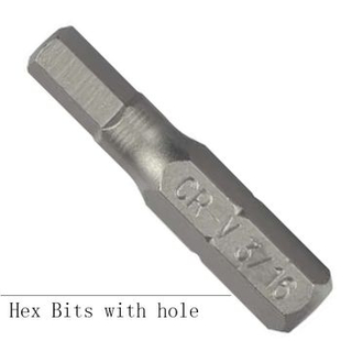 25mm Single End Screwdriver Hex Bits with Hole
