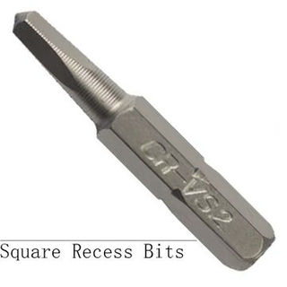 25mm Single End Screwdriver Square Recess Bits