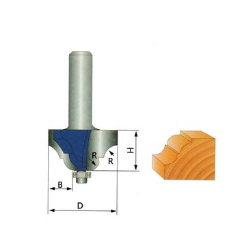 Double Roman Ogee Bits for Wood Cutting