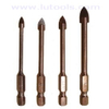 Glass Drill Bits Brown Finish Hex Shank (GD-006)