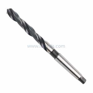 Black and White DIN345 HSS Morse Taper Shank Twist Drill Bits for Metal Drilling