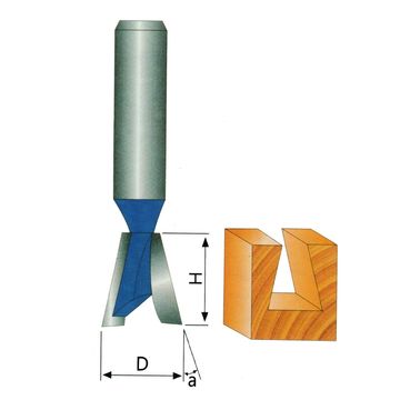 Woodworking Dovetail Bit with Bearing Double Flutes Milling Cutters for Wholesale