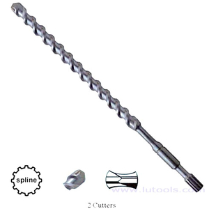 Spline Shank Hammer Drill Bits 2 Flute 2 Cutter (HD-009)