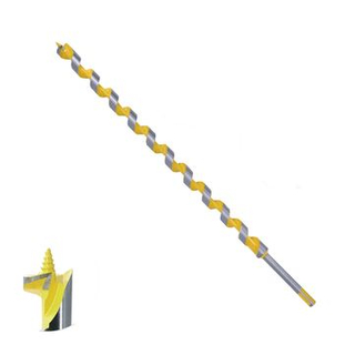 SDS Plus Shank Single Flute Wood Auger Drill Bit with Stem and Yellow Color Painting for Wood Drill