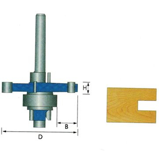 3 Wing Slotting Cutter (Bearing 22mm) for Cutting Wood