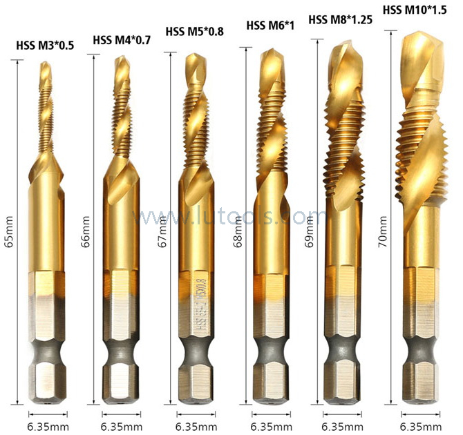 HSS Combination Drill and Taps Set